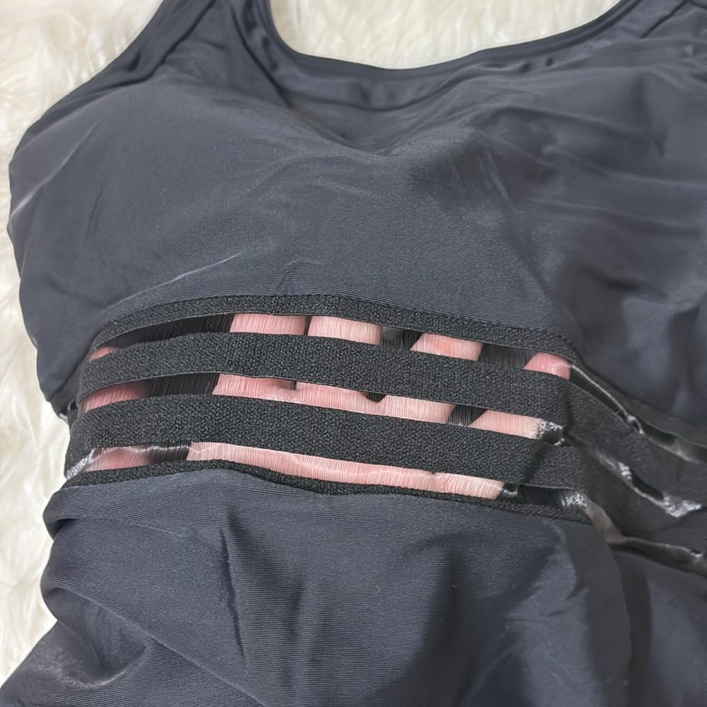 NWT From Amazon Tempt Me Women’s One Piece Black See Through Mesh Detail Swim M - Picture 4 of 16